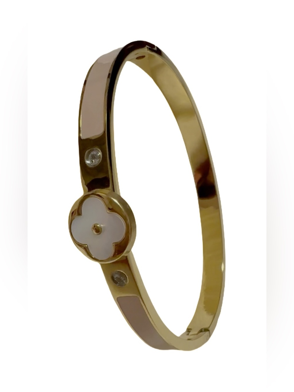 Luxury Bracelet/Bangle in Gold-tone Stainless Steel